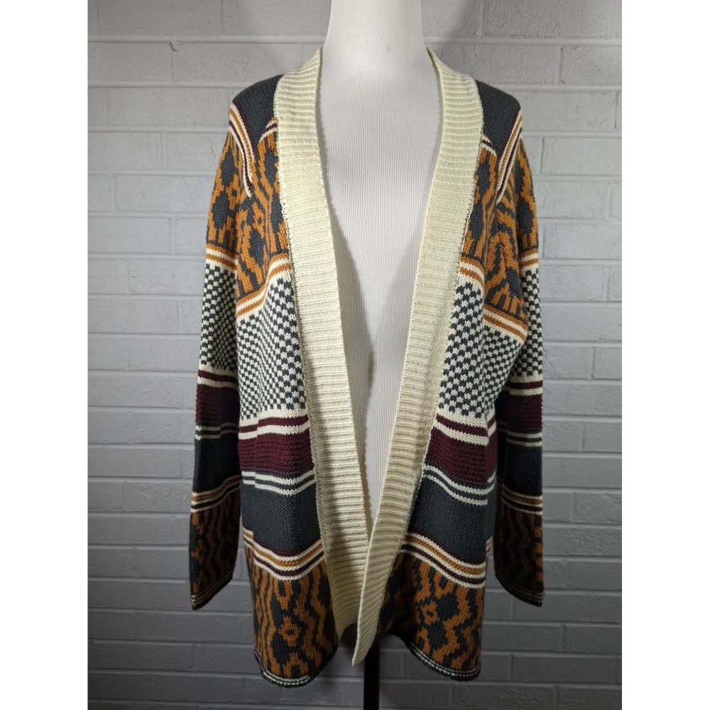 Charlotte Russe Women's Multicolor Boho‎ Knit Cardigan Sweater Size M